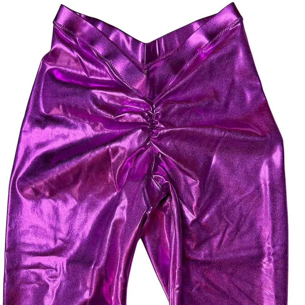 NWT Skims Metallic Swim V Waist Cropped Pants in Dragonfruit Women’s XS